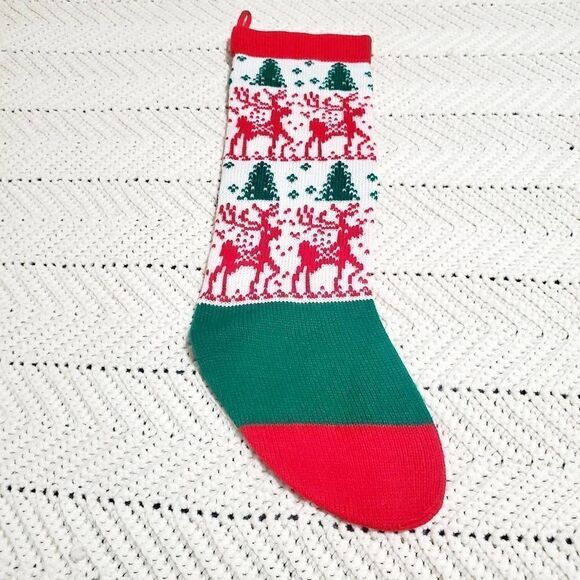 Winter and Tree Christmas Stocking - Picture 1 of 5